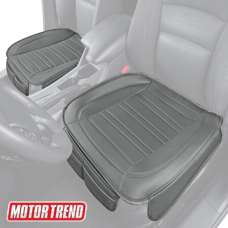Motor Trend Pu Leather Front Seat Cushion/Charcoal MTSC-420-CC